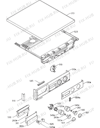 Взрыв-схема стиральной машины Zanussi ZF1100 - Схема узла Command panel 037